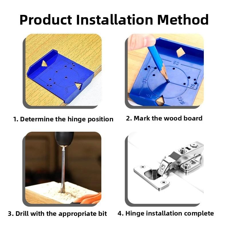 Cabinets Doors Hinge Drill Guide Hole Locator 1pc ABS