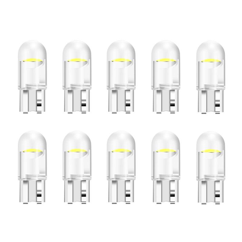 

10PCS Car LED Bulb T10 W5W WY5W Signal Light White 12V Auto License Plate Lamps Reading Dome Lights Car Wedge Parking Lights
