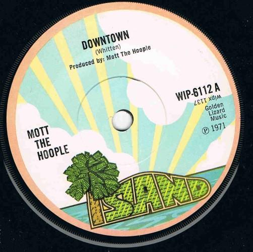 

7inch Record MOTT THE HOOPLE - Downtown WIP6112 Island Records 1971 UK Rock Used