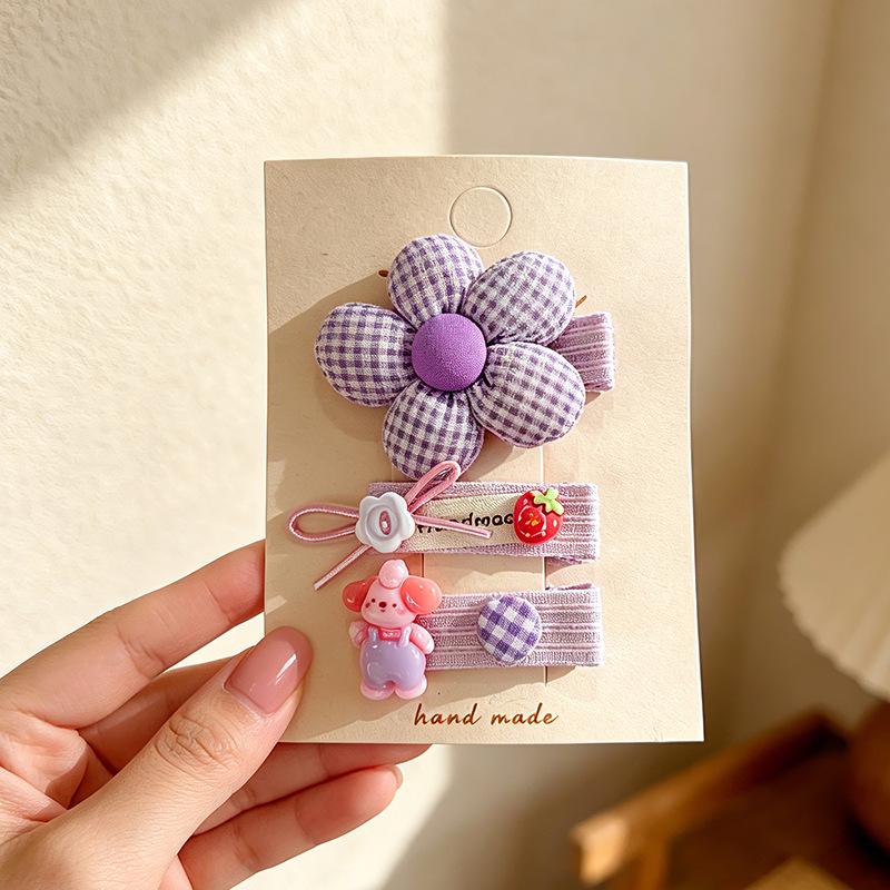 Pink 50-Piece Cute Hair Clip Set: Sweet Girly Japanese Cartoon Bangs Accessories