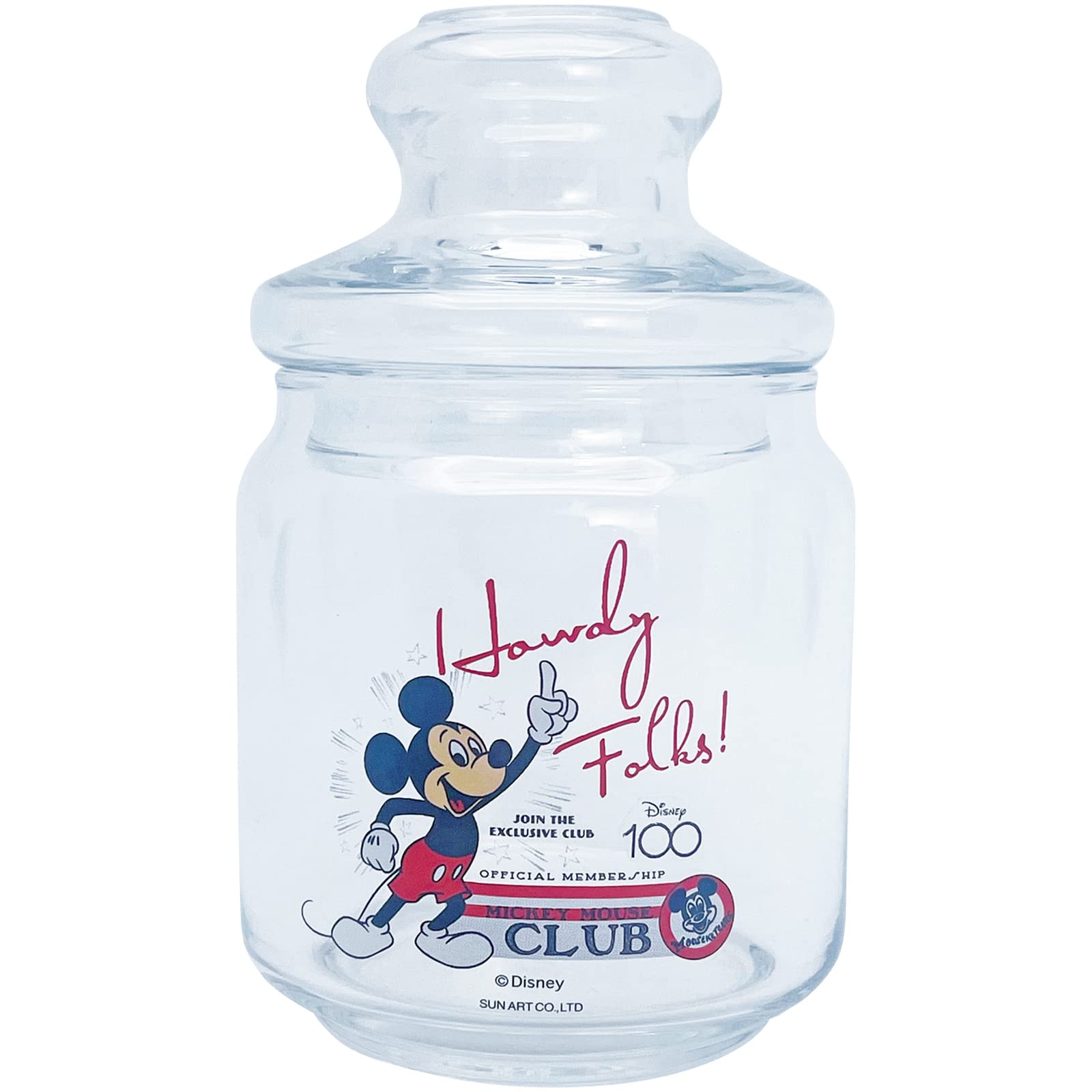 

Sun Art Walt Disney Company 100th Anniversary D100 Glass Storage Mickey Mouse Birthday Made in Container/Canister, Club, Approx. 500ml, Tableware,