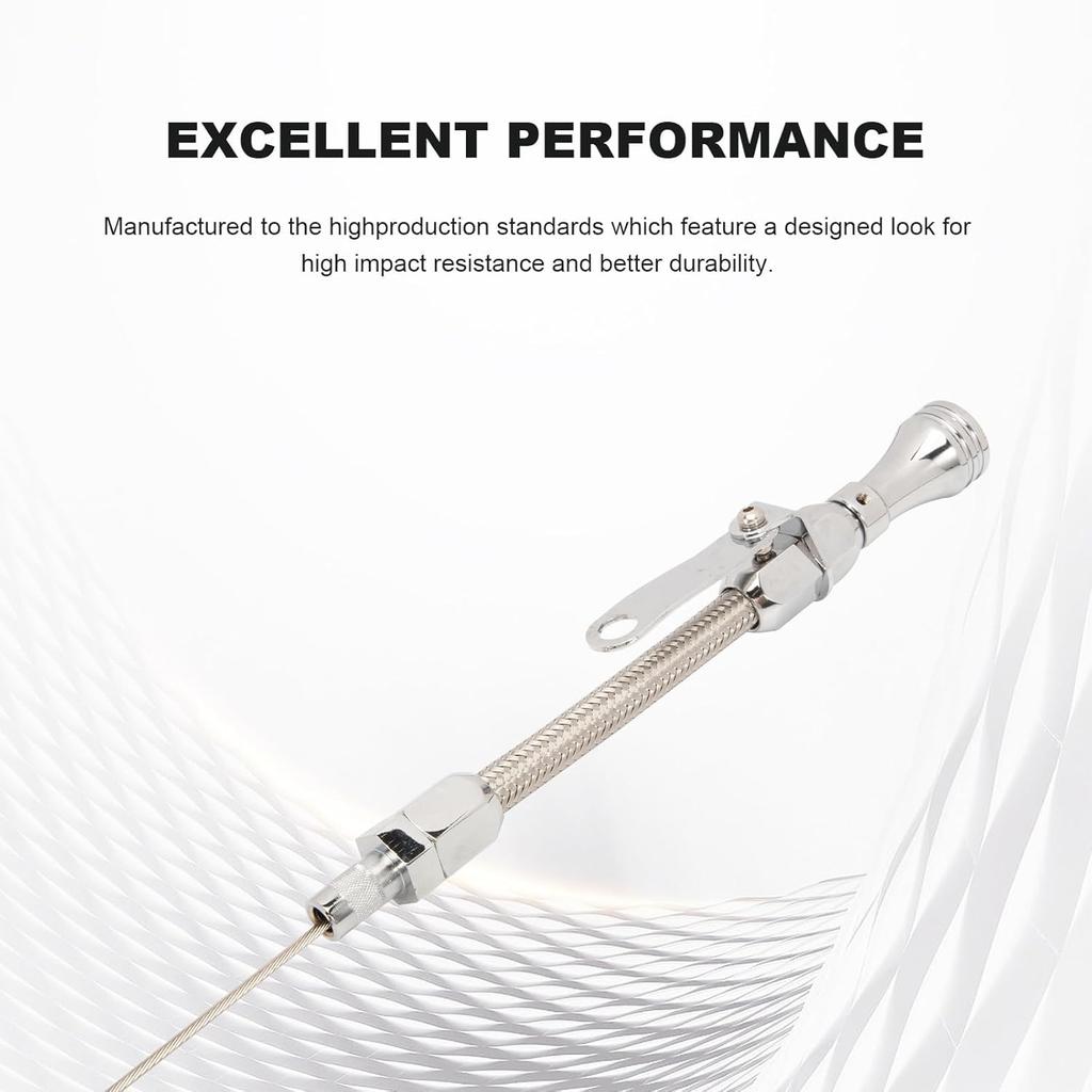 Engine Oil Dipstick, Driver Side Metal Dipstick Tube Fit for SBC Chevy 283 305 307 327 350 383 400 1955-1979 Silver