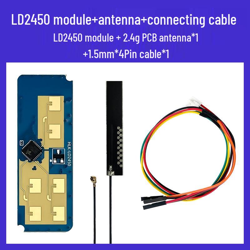 Hai Ling LD2450 24G Human Movement Tracking Radar Module - Wall-Mountable, One Transmitter, Two Receivers