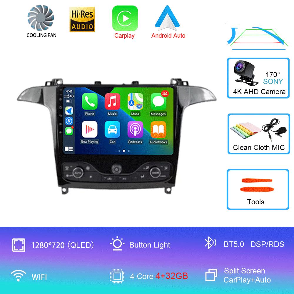 Android 14 Video Player For Ford S Max S-MAX 2006 - 2015 For Ford Galaxy 2014 Car Radio Car Multimedia GPS Radio Navigation DVD
