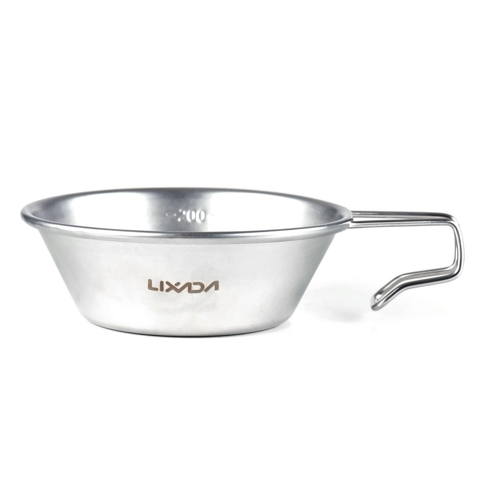 

2 шт., дорожная чашка Sierra из нержавеющей стали, 200 мл, мерная миска для кемпинга, похода, кемпинга 1