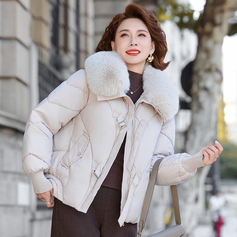 New winter new down cotton-padded jacket short loose cotton-padded jacket sweater collar thickened cotton-padded jacket