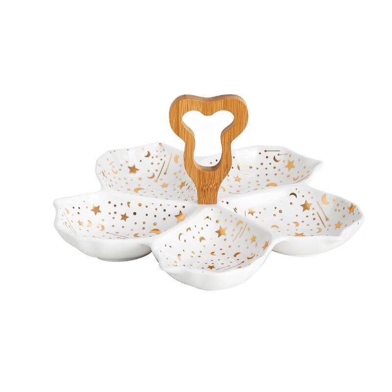 Ceramic Divided Snack & Fruit Serving Plate