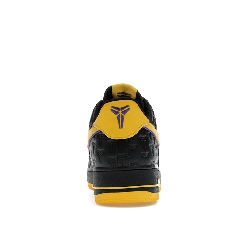 Nike Kobe Bryant X Air Force 1 Low Lakers Away Numbered Men Sneakers Black Varsity-Maize Varsity-Purple HV5122-001