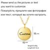 Teamer Stainless Steel Birth Month Flower Necklace Custom Name Round Pendant Necklace for Women Special Valentine Jewelry Gift