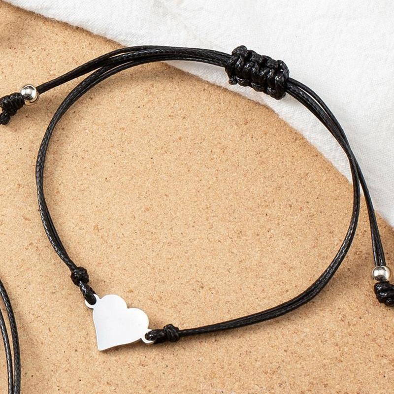A52E Love Heart Bracelets Friendship Gift for Sisters Best Bestie Girls Women CN
