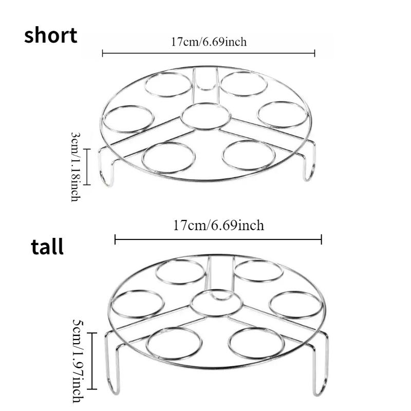 1PC Multi-functional household stainless steel steaming egg rack thicker heat insulation shelves high feet steamed egg racks