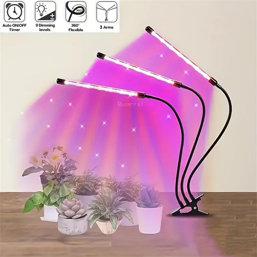 LED USB Pflanzenlampe 5V Vollspektrumlicht Zuhause Blume Sämling Clip Phyto Lampe Dimmbar Zeitschaltuhr 3/9/12 Stunden