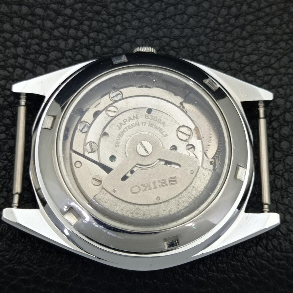 JAPAN VINTAGE REFURBISHED SEIKO 5 AUTOMATIC 6309A MENS GREEN WATCH a441670-1 Sk-a441670