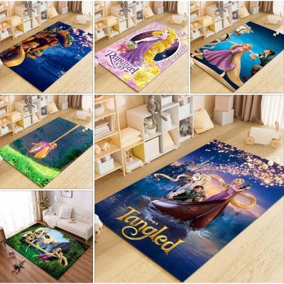 Tappeti Disney Disney con Motivo Rapunzel per Soggiorno Camera da Letto Tappetino Pavimento Tappeti Stanza dei Giochi Bambini Arredamento Stanza Rosa Tappeto da Area