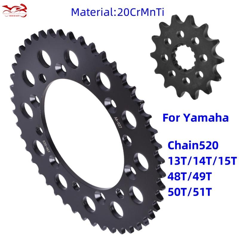 520-13/14/48/49/50/51T Front Rear Sprocket for Yamaha WR 250 400 450 YZ 250 400 426 450 WR250 WR400 WR450 YZ250 YZ400 YZ450 F 520-13T