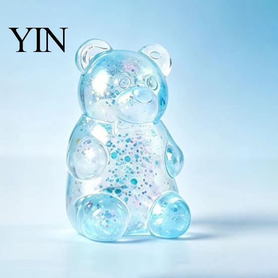 Bär Dekompressionsspielzeug Mini Klar Quetschspielzeug, Stressabbau Sitzender Sensorischer Ball Weich Dehnbar Zucker Fidget Partygeschenke Anti-Stress