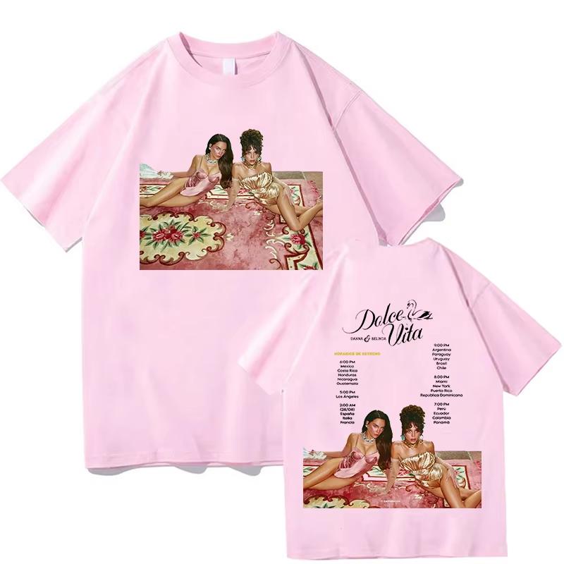 2026 DANNA Belinda DOLCE VITA Print T-shirt Men Women Fashion Trendy T-shirt Y2K Harajuku Punk Gothic Round T-shirt