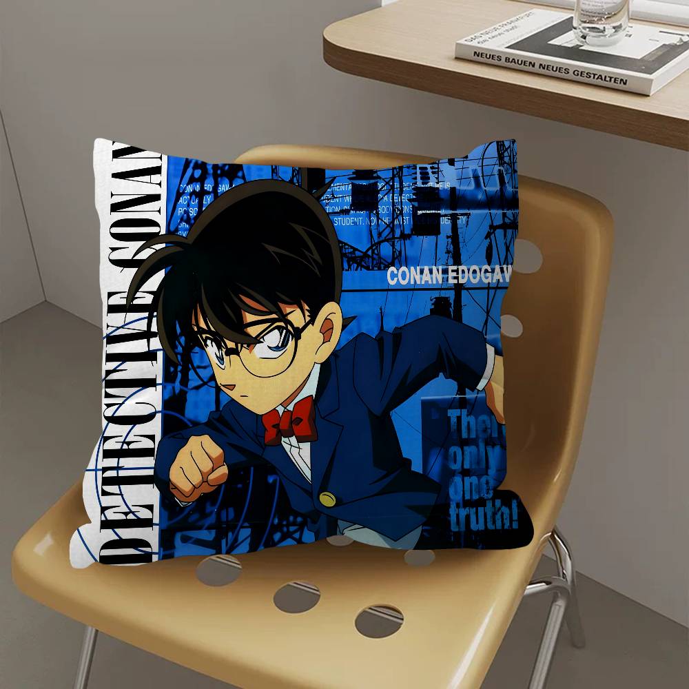 3D D-Detektiv Conan Anime Kissenbezug Auto Überwurfskissenbezug für Sofa Auto Weihnachtsgeschenk 40x40cm 45x45cm
