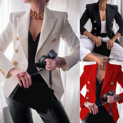 Elegant Business  Work Women Lady Solid Button Suit Jacket Coat Outwear