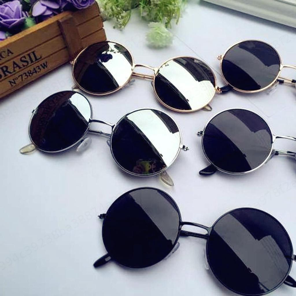 reflective circle sunglasses