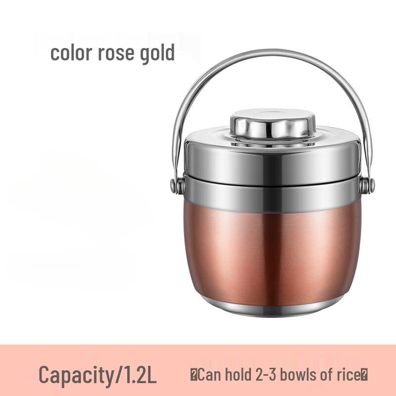 Portable Double-Layer 304 Stainless Steel Insulated Lunch Box