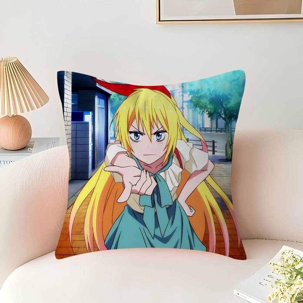 Anime K-Kirisaki-Chitoge Pillow Gift Home Office Decoration Bedroom Sofa Car Cushion Cover Case 45x45