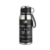 Water Bottle All Steel High Vacuum Thermos Cup Stainless Steel Double Cover Large Capacity Outdoor Water Cup Travel Kettle Tea Separation