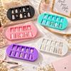 10 Grids Nail Tip Storage Tray With L/R Mark Nail Art Organizer False Nail Display Stand Nail Art