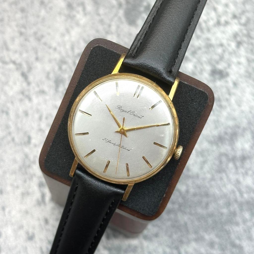Used 1960s Royal Orient Record Dial 21 Jewels Manual Wind