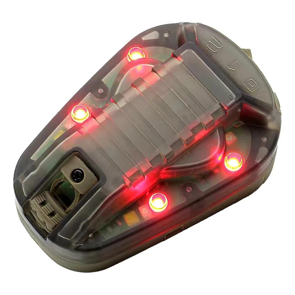 Multifunction Helmet Mount Strobe Light IR Identification Signal Lamp Outdoor Survival Safety Flash Tactical Illumination Device