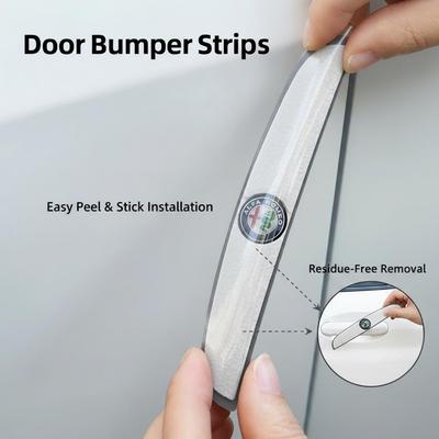 HHRR7 4Pcs For GT 147 4C 159 Giulietta Tonale Mito Rubber Anti Collision Strip Car Door Rearview Mirror Protector Stickers