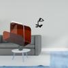 Acrylic Magazine Book Rack Organizer with Abstract Thinker Statue Modern Sculpture Multifunctional