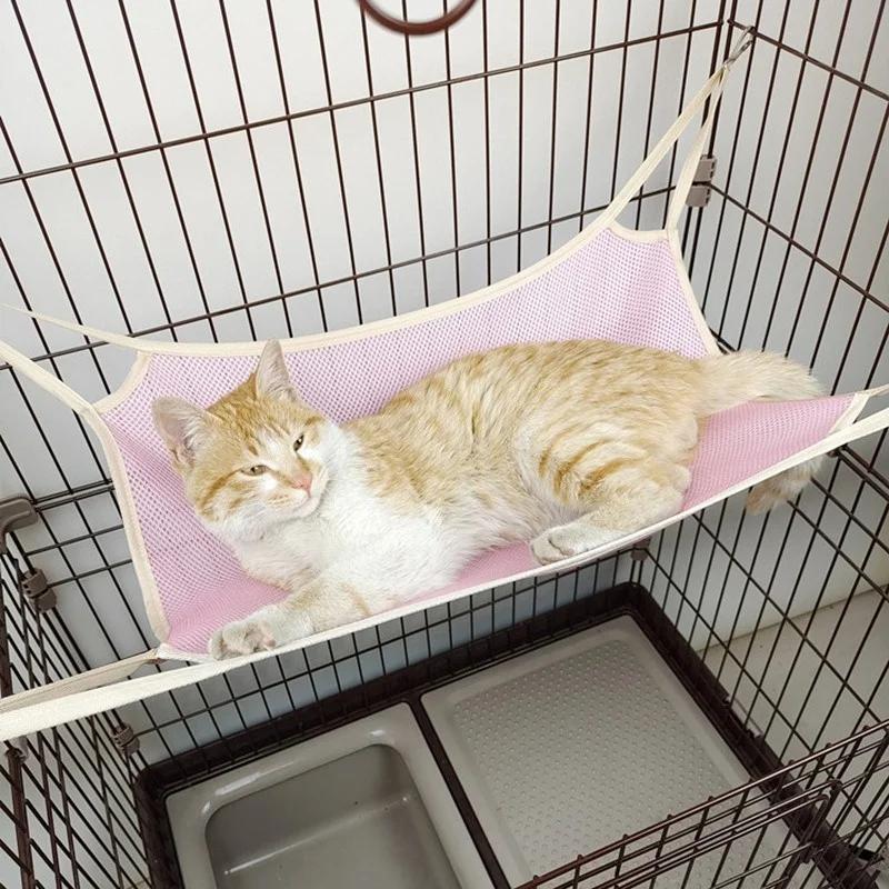 Cat Hanging Hammock Cat Bed Pet Cage Hammock with Adjustable Comfortable Cat Swing Kitten Climbing Frame Pet Supplies Dog Beds