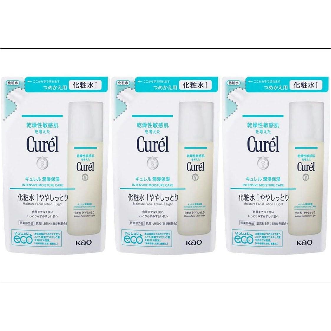 Set 3 Curel Lotion I Slightly Moisturizing Refill 130ml x