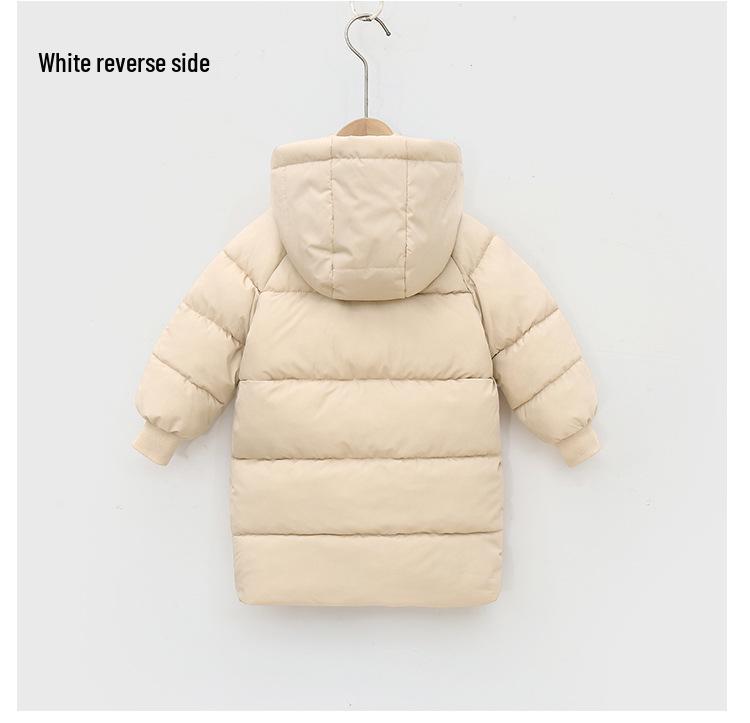 Kids' Winter Thickened Mid-Length Cotton Coat - Boys & Girls Down Jacket for Medium & Large Children