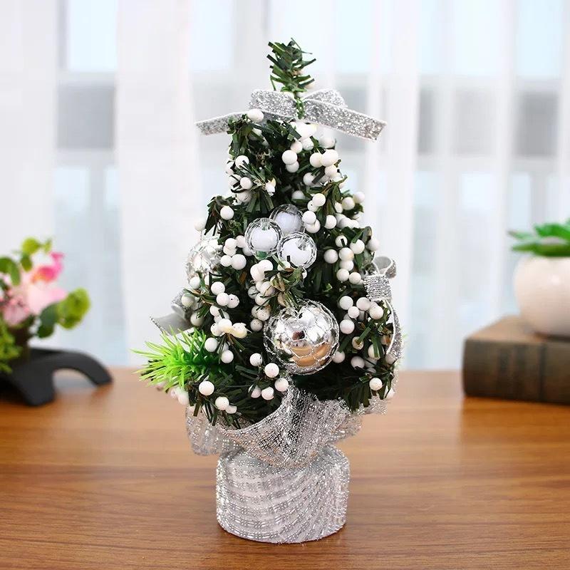 Mini Christmas Tree Ornaments Winter Festival Desktop Decoration Exquisite Artificial Flower Christmas Tree Ornaments