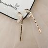 Gold Color Metal Leaf Hair Clip Girls Hairpin Barrette Flowers Rhinestone Hairpins Women Accessories Jewelry Gifts