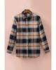 Azura Exchange Plaid Oversize Shacket with Rounded Hem