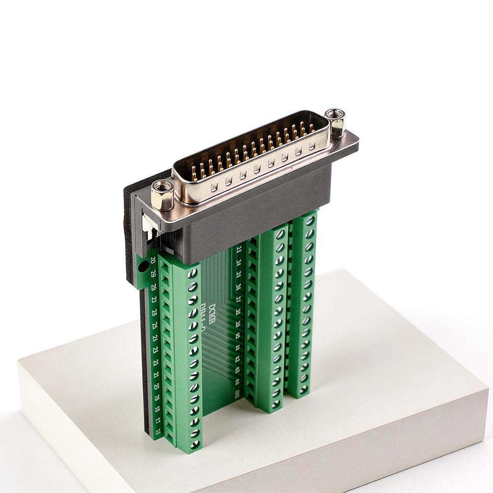 DB44 Solderless Male & Female Plug, 3-Row 44-Pin D-SUB P Adapter Terminal Board