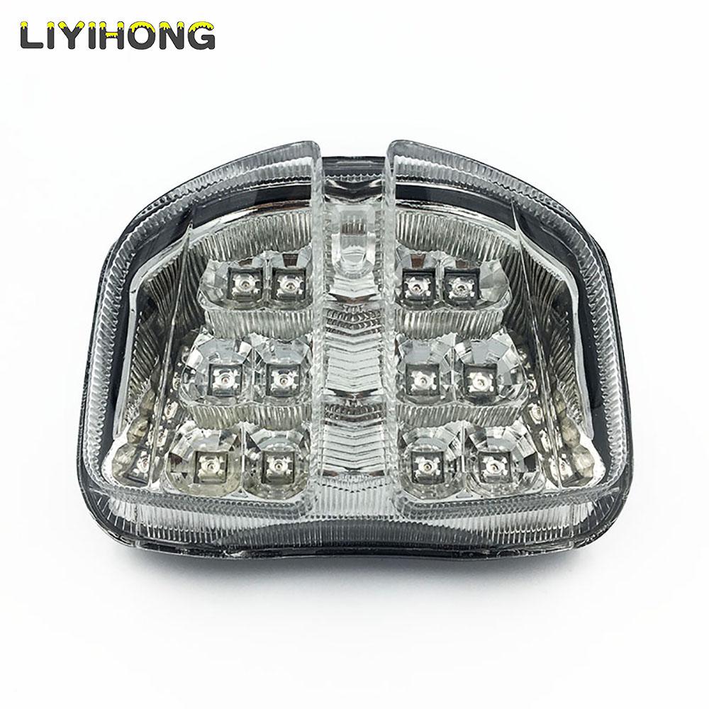 For Suzuki GSXR600 GSXR750 GSXR 600 750 2006 2007 K6 Chrome Rear Tail Light Brake Turn Signals Integrated Light Motorcycle Light