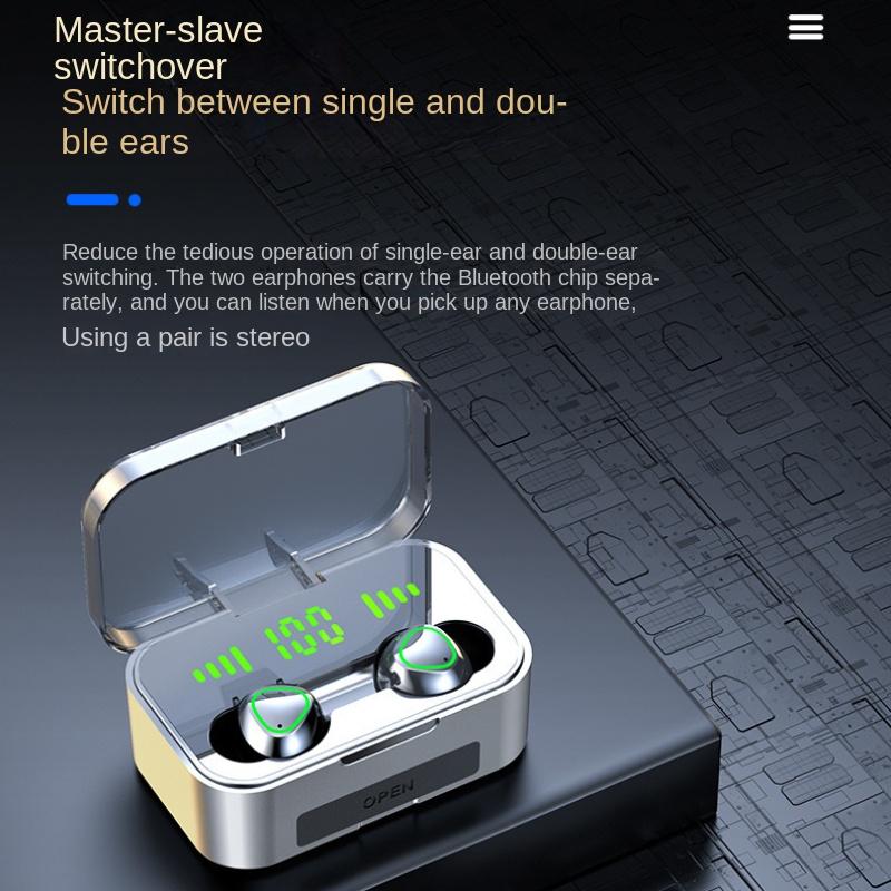 Drahtloses Bluetooth-Headset TWS Großer Bildschirm Intelligente Nummer zeigte Ohr-Ohr-Atmungslicht-Sport-Headset