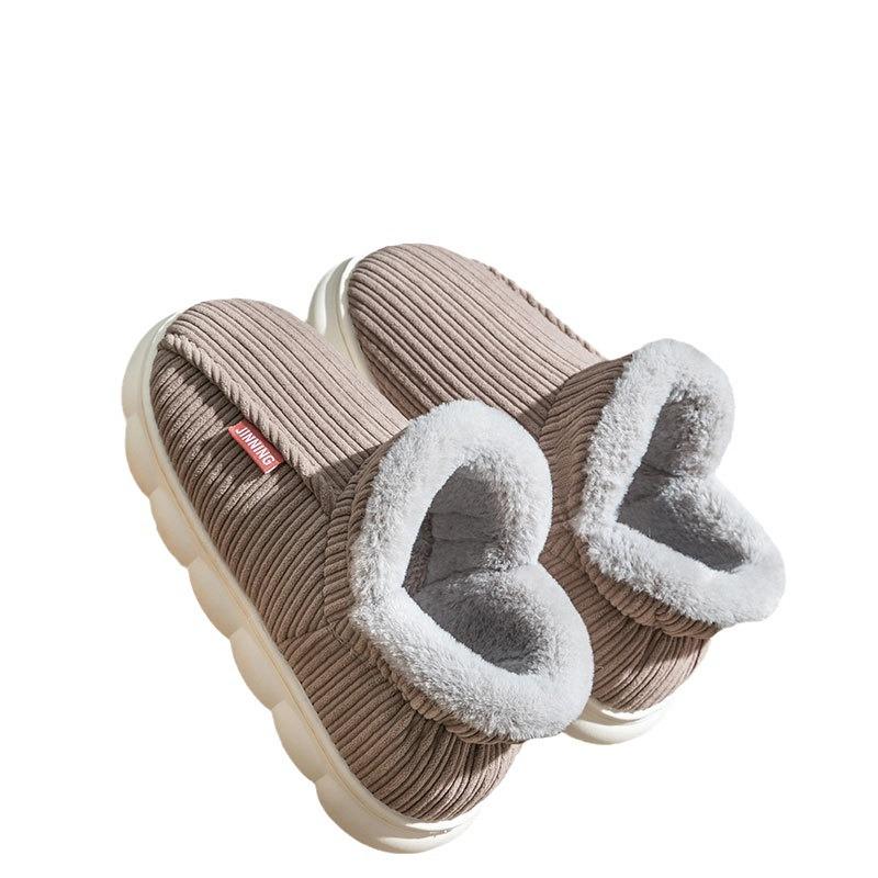 Warm cotton slippers men's winter wear in the elderly home indoor home non-slip plush slippers women