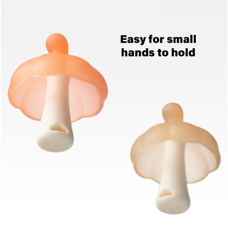 Infant Teeth Soother Silicone Teether Breast Like Shape Ergonomic Handle for Safe Chewing and Teeth Development