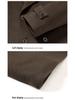 Men's Plus Size Mid-length Down Wool Blend Coat - 2025 Winter Warm Windbreaker with Loose Down Liner