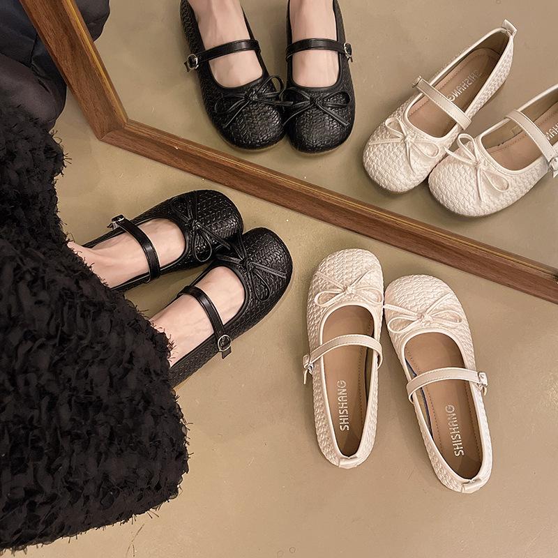 French Light Mouth Thick Heel Single Shoes Women's 2025 New Round Head Summer with Skirt Niche Retro Heightening Mary Jane Shoes