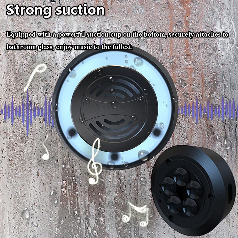 Mini Bluetooth Speaker Shower Subwoofer IP67 Waterproof Handsfree Call Loudspeaker With Suction Cup for Bathroom Pool Beach