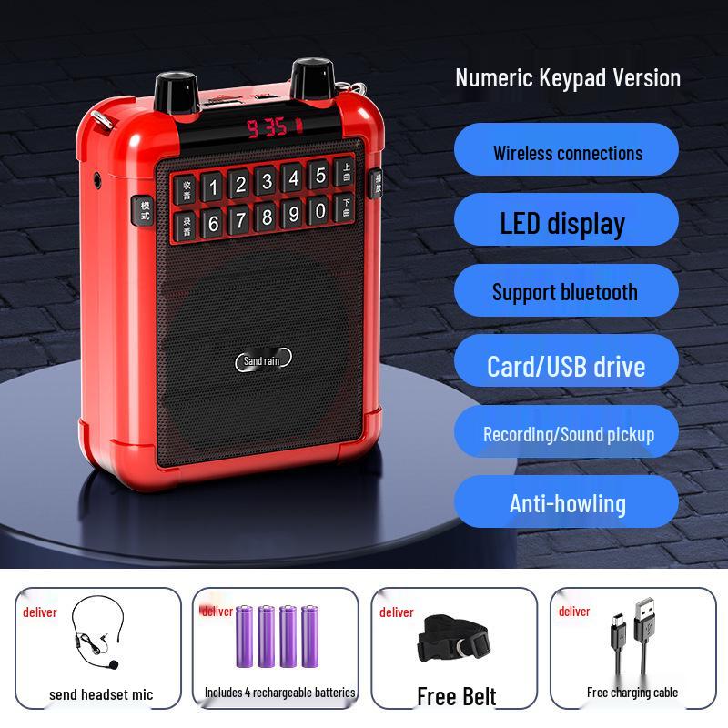 Compact Bluetooth Teacher Amplifier & Microphone for Classroom and Tour Guide Use