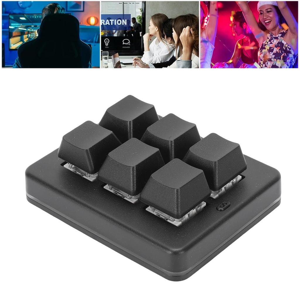USB Wired 6 Key Keyboard Customize NaMacro Programmable 6 Key Mechanical Keypad for PC Video Game