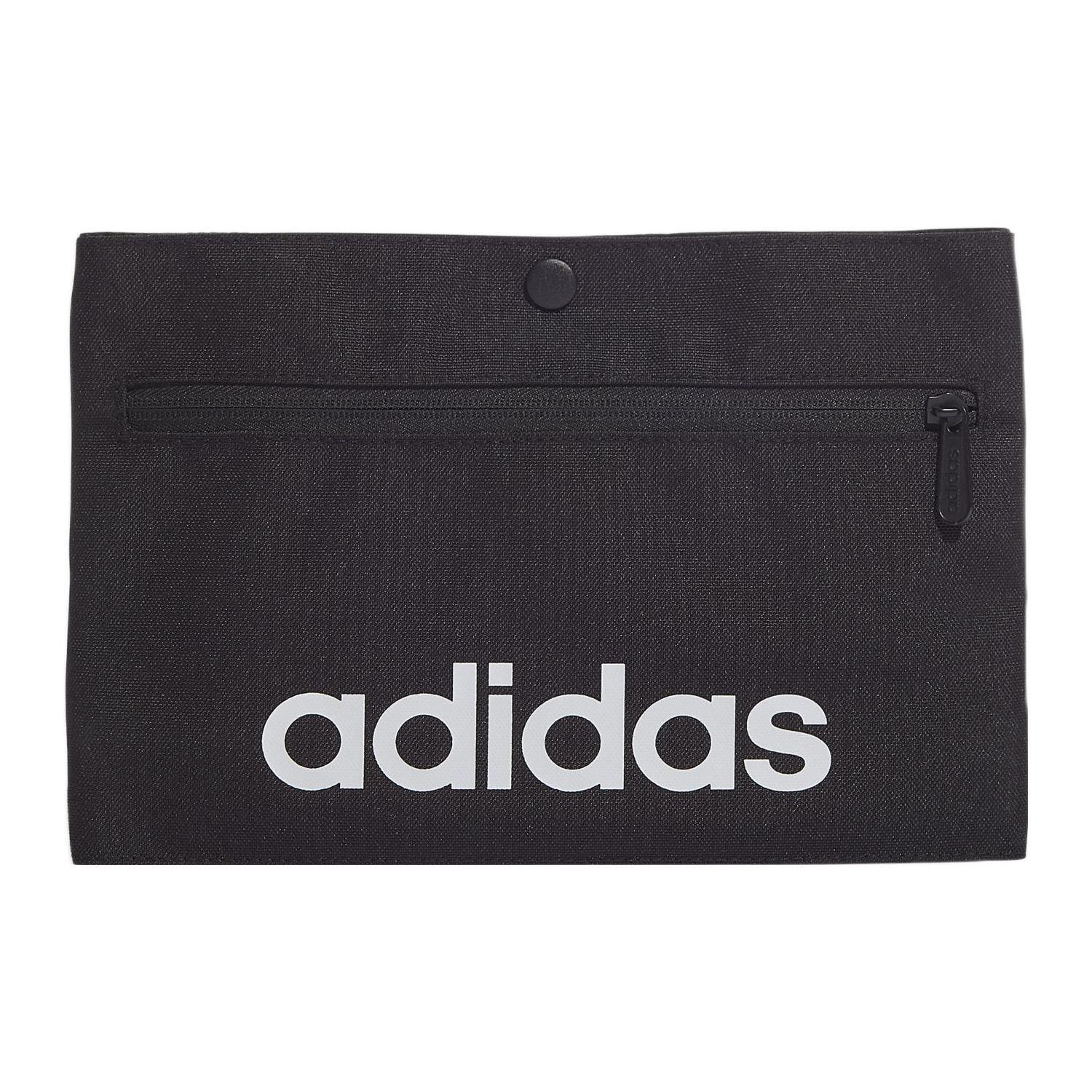 Adidas Letter Logo Print Casual Polyester Handheld Crossbody Shoulder Bag Unisex Bags Black HC7233 Black
