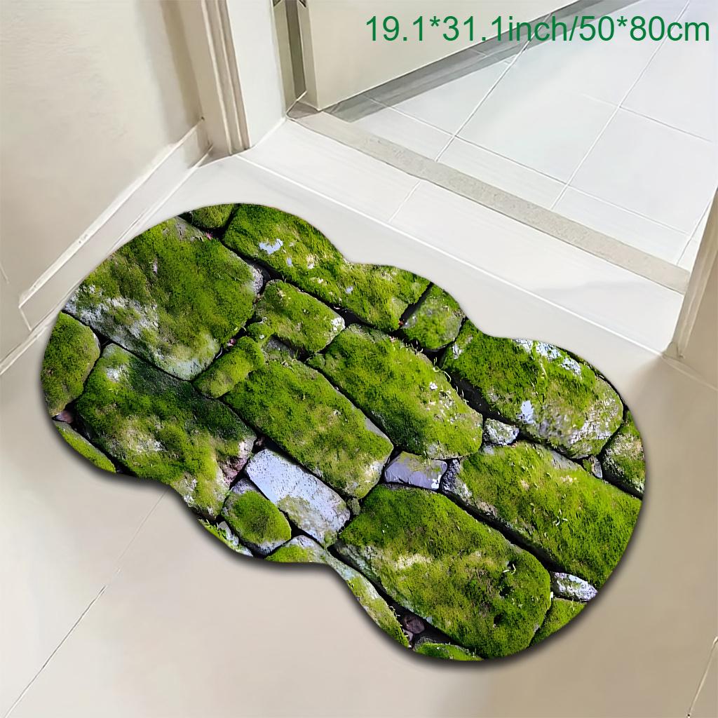 1pc Luxury Moss Natural Carpet, Durable Non-Slip Washable Indoor Rug For All Seasons, Halloween Thanksgiving Christmas Decor